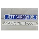 Jeff Gordon & Gasoline Alley Road Signs
