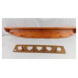 Wooden Shelf & Hat/Coat Rack