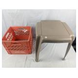 Stackable Table & Milk Crate