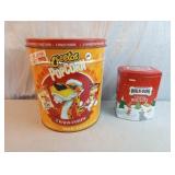 Cheetos Popcorn Tin & Milk Bone Tin