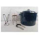 Vintage Granite Wear Blue Canner With Canning