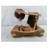 Wooden Handcrafted Fred Flintstone Car
