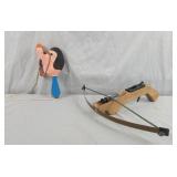Wooden Toys, Cross Bow & Balance Toy Hand.