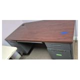 Vintage Metal and Wood Desk