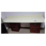 Two Wood Filing Cabinets and Counter Top