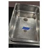 Four Stainless Steel Full Size Pans