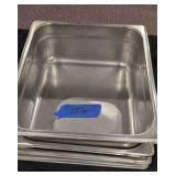Four Small Stainless Steel Pans