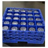 25 Twelve Oz Plastic Glasses with Rack