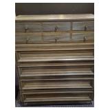 Vintage six Drawer Highboy Dresser.