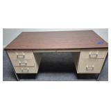 Vintage Metal & Wood Office Desk