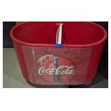 Vintage Red Coca-Cola Rolling Ice Tub