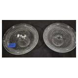 Two Glass Pedestal Cake Stands