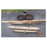 Single Trees, Steel Feed Pans, Aluminum Kettle