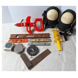 Carpenter's Supplies, Tape Measures, Levels