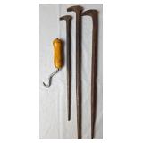 2 Snap-On Rolling Head Pry Bars & Tie Twister Tool