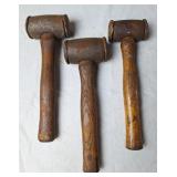 3 Copper ? Mallet Hammers