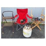 20 lb. LP Tank, Bag Chair, Stool, Grilling