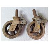 2 Faultless 8 x 2 Swivel Caster Wheels