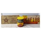 Chock Full 0'Nuts Coffee Can, License Plates
