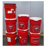 8 'Firehouse Subs' 5-Gallon Buckets