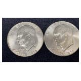 (2) 1976 Bicentennial Eisenhower Dollars (Type 1)