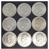 (9) Bicentennial Eisenhower Dollars (Type-2)