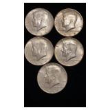 (5) Kennedy Silver Half Dollars 40%