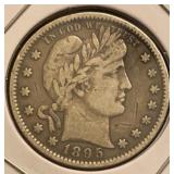 1895-P Barber Silver Quarter
