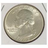 1942 Washington Silver Quarter