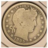 1895-D Barber Silver Quarter