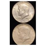 (2) Kennedy Half Dollars 40% Silver