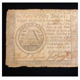 1778 United States $50 bill