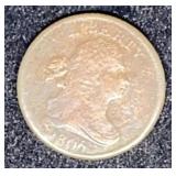 1806 Half Cent Small 6 w/stems