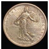 1960 Large La Semuse 5 Francs Silver Coin