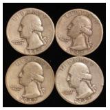 (4) Washington Silver Quarters