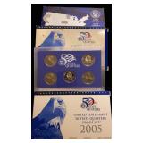 (3) 50 State Quarters Proof sets 2005