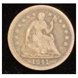 1841 Seated Liberty Half Dime