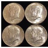 (4) Kennedy Silver Half Dollars 40%