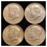 (4) Kennedy Silver Half Dollars 40%