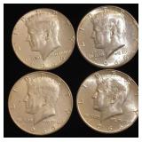 (4) Kennedy Silver Half Dollars 40%