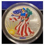 2000 Painted American Silver Eagle
