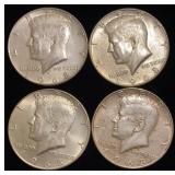(4) Kennedy Silver Half Dollars 40%