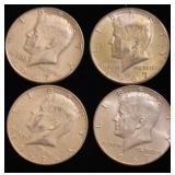 (4) Kennedy Silver Half Dollars 40%