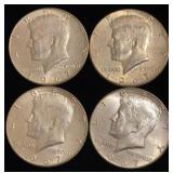 (4) Kennedy Silver Half Dollars 40%