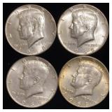 (4) Kennedy Silver Half Dollars 40%