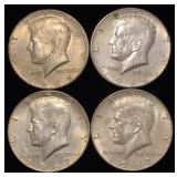 (4) Kennedy Silver Half Dollars 40%