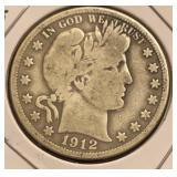 1912-S Barber Half Dollar