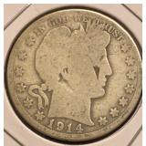 1914-S Barber Half Dollar
