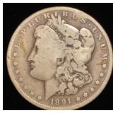 1891-O Morgan Silver Dollar
