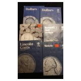 Empty coin collectors books